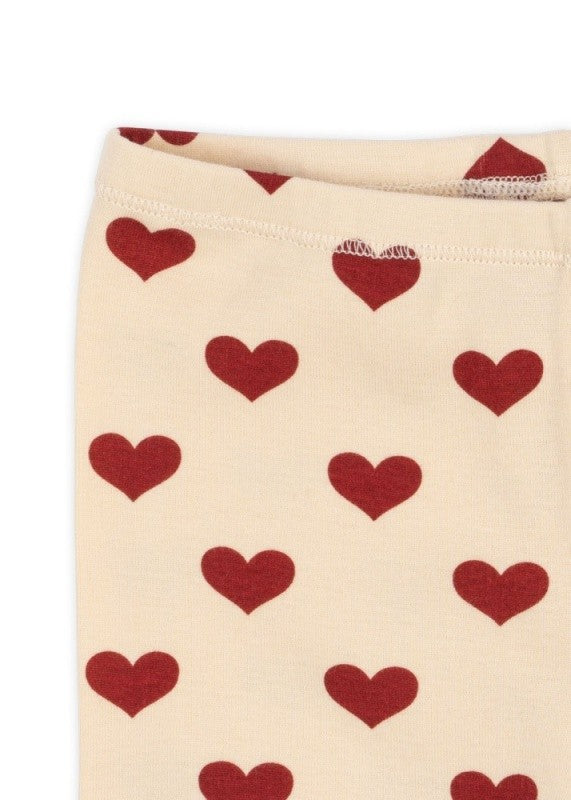 CLASSIC SHORT LEGGING GOTS AMOUR ROUGE