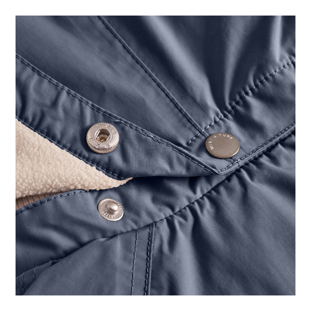 MATWAI fleece lined spring jacket. GRS-Ombre blue