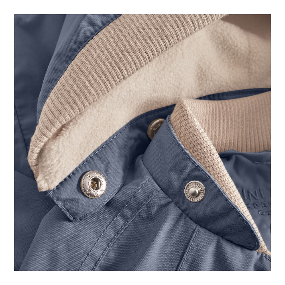 MATWAI fleece lined spring jacket. GRS-Ombre blue