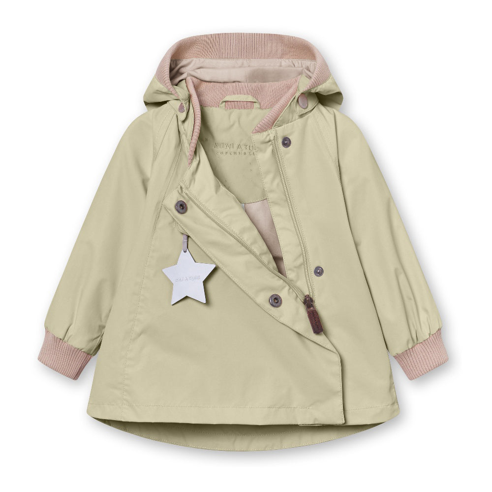 MATWAI fleece lined spring jacket. GRS-Elm green