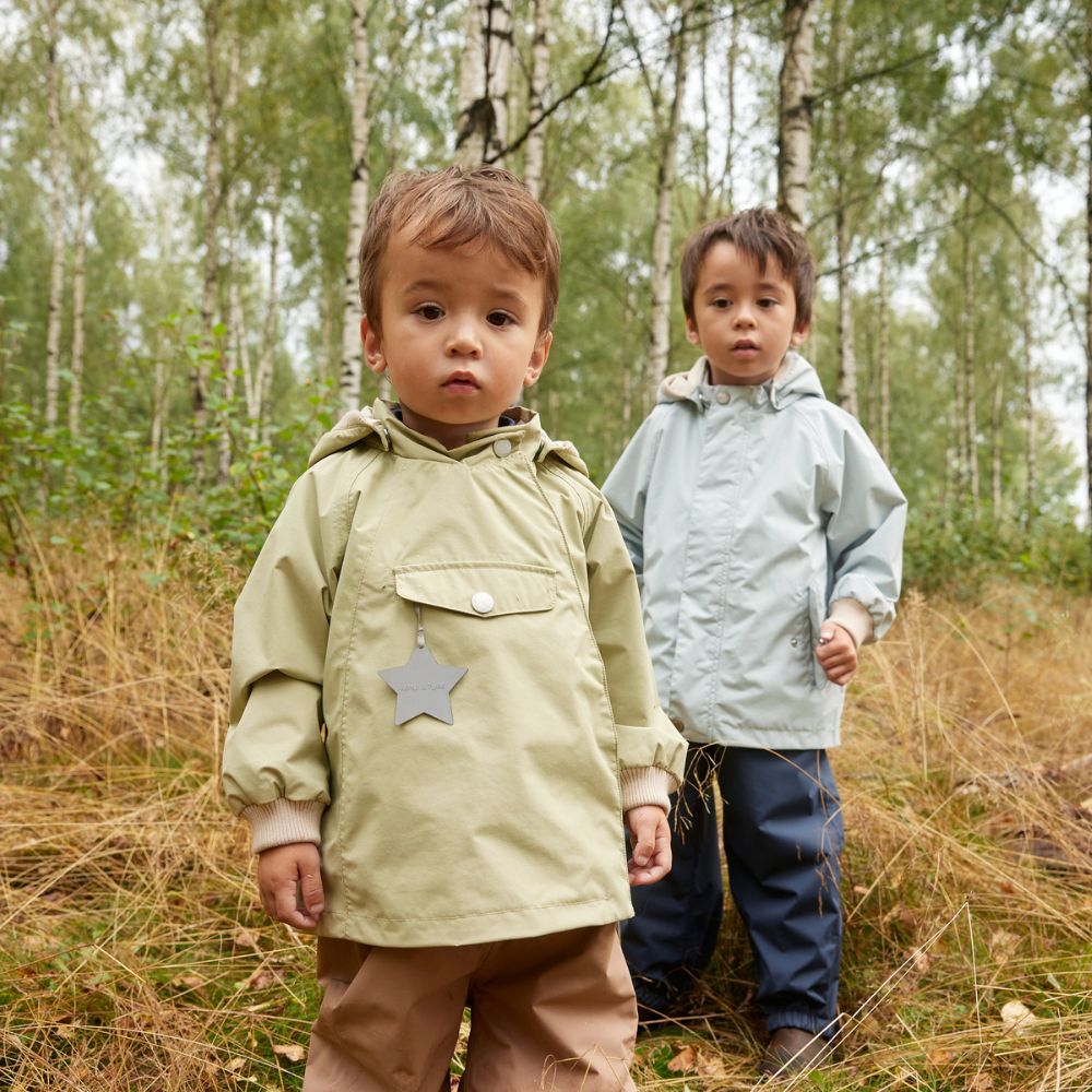 MATWAI fleece lined spring jacket. GRS-Elm green
