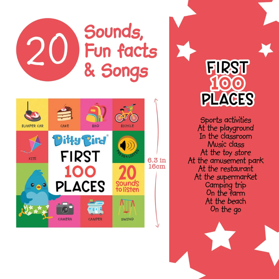 NEW! DITTY BIRD - 100 PLACES SOUND BOOK
