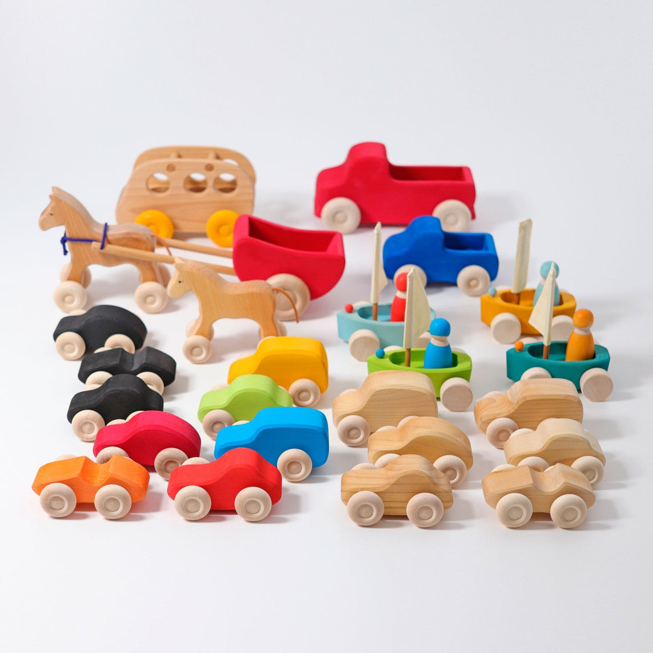 Colored Wooden Cars