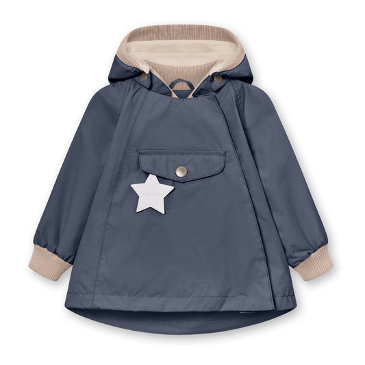 MATWAI fleece lined spring jacket. GRS-Ombre blue