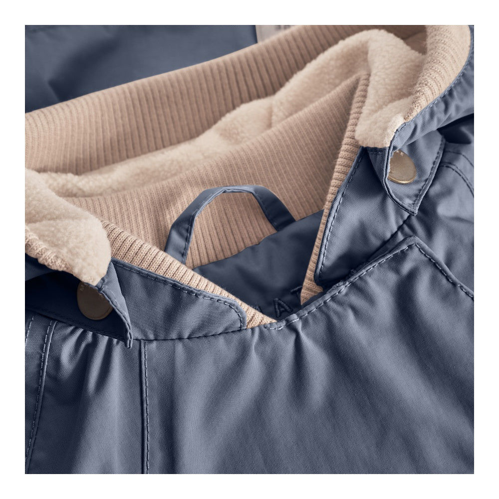 MATWAI fleece lined spring jacket. GRS-Ombre blue
