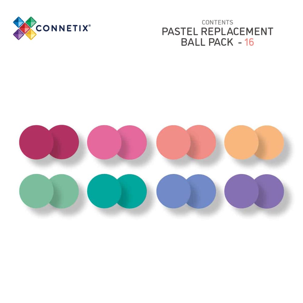 Pack de 16 boules de rechange pastel EU 