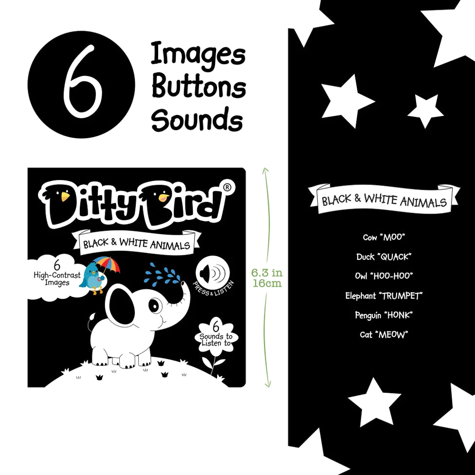 NEW! DITTY BIRD - BLACK & WHITE ANIMALS