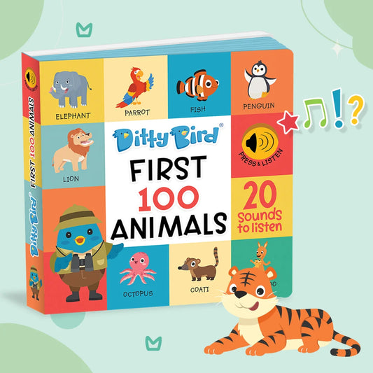 NEW! DITTY BIRD - 100 ANIMALS SOUND BOOK